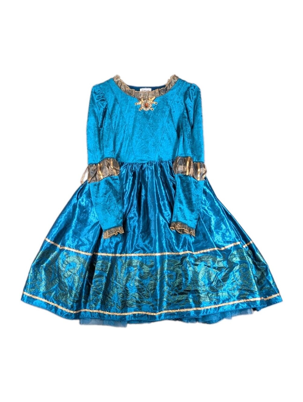 Disney Parks Merida Brave Girls Size L Blue Princess Costume Dress Halloween Cos
